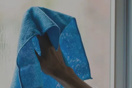 window being cleaned